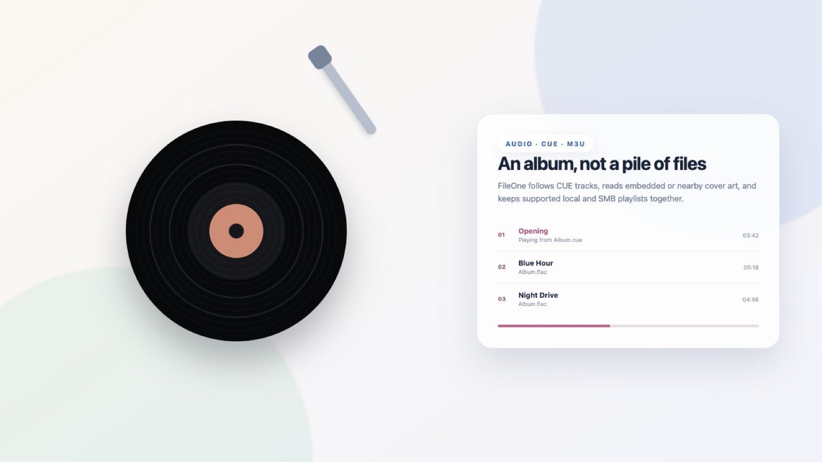 Albums and playlists remain organized