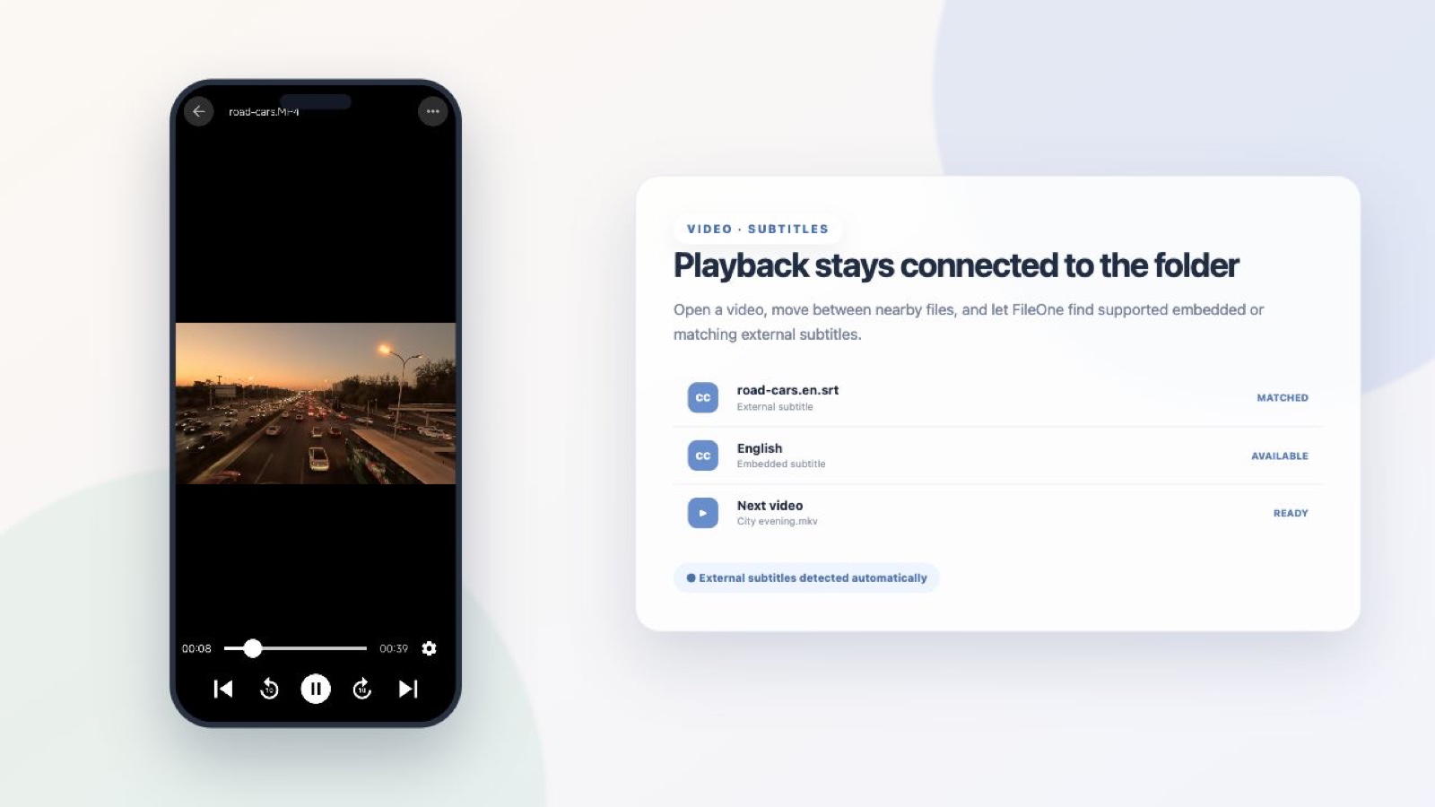 Video that stays connected to its folder