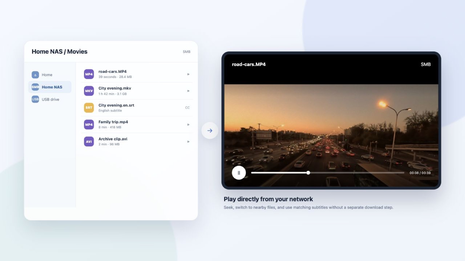 Preview and play without a separate download step